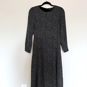 Nasty Gal long sleeve midi floral dress with slits